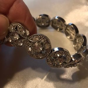 Silver; sparkles; stretchy